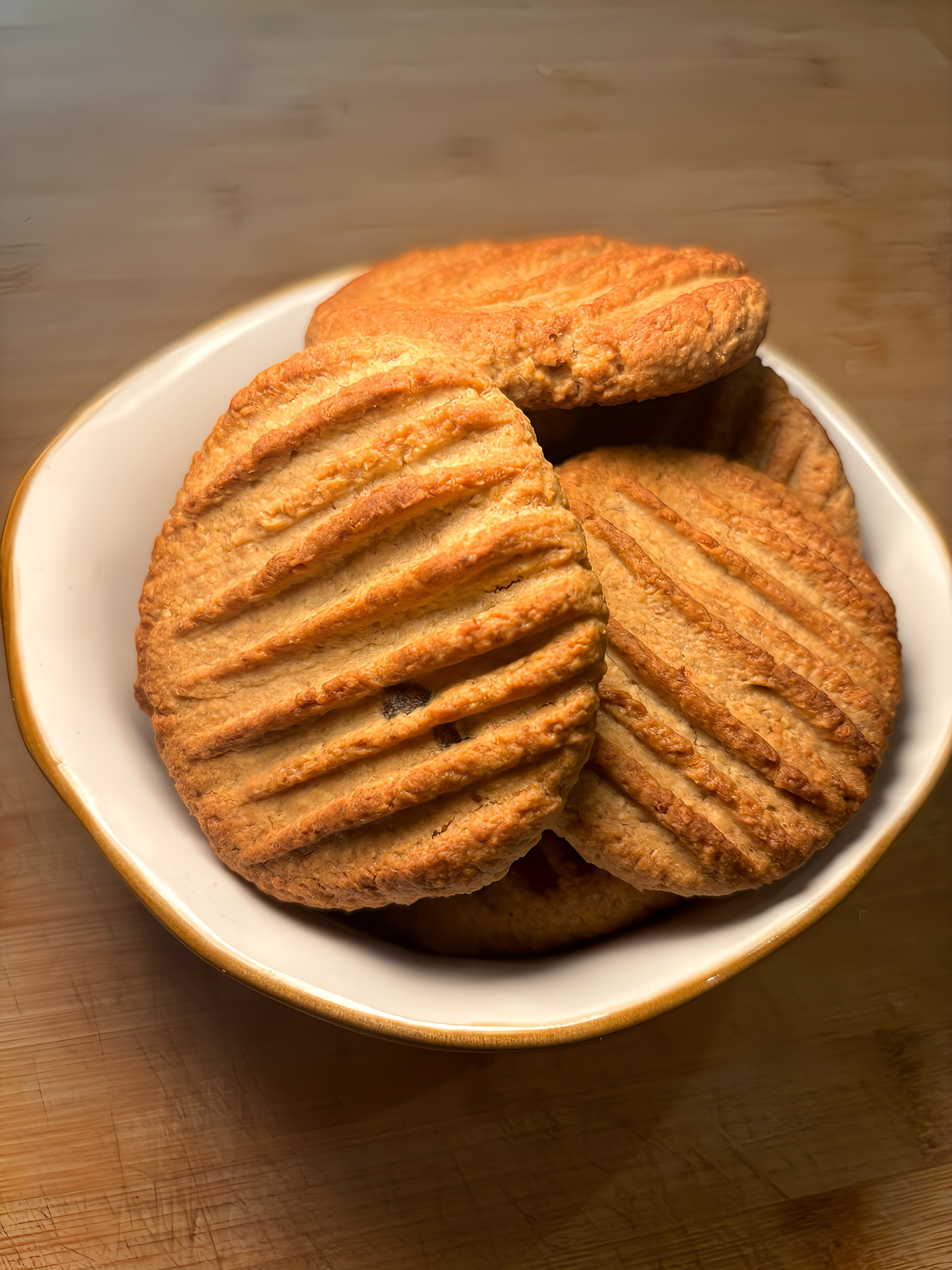 Resultado final de la receta de galletas sin gluten